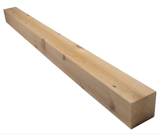 4x4x10' Appearance Grade Rough Western Red Cedar