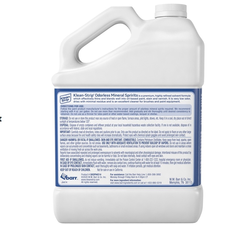 Klean Strip Mineral Spirits Thinner 1 Gal