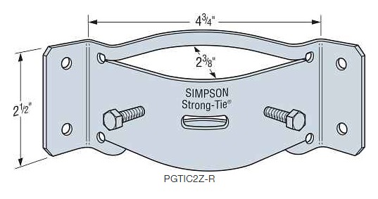 Simpson Wood Bracket Corner Post Tie