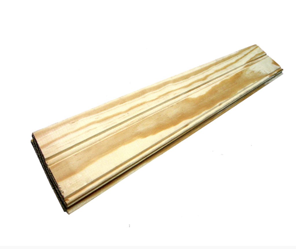 16FT 1x6x16 Beaded #2 Southern Yellow Pine Siding (Mill Run #1, NO Stamped Edge)