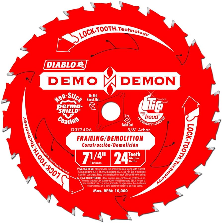 Diablo Demo Demon Circular Blade 7-1/4” 