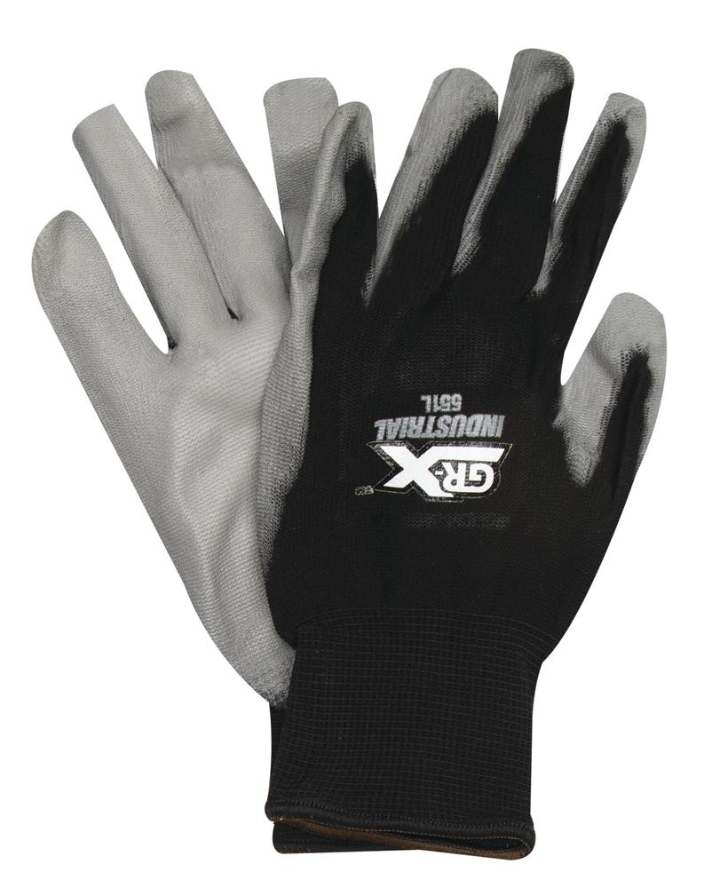 GRX Black Industrial Nylon Gloves Large