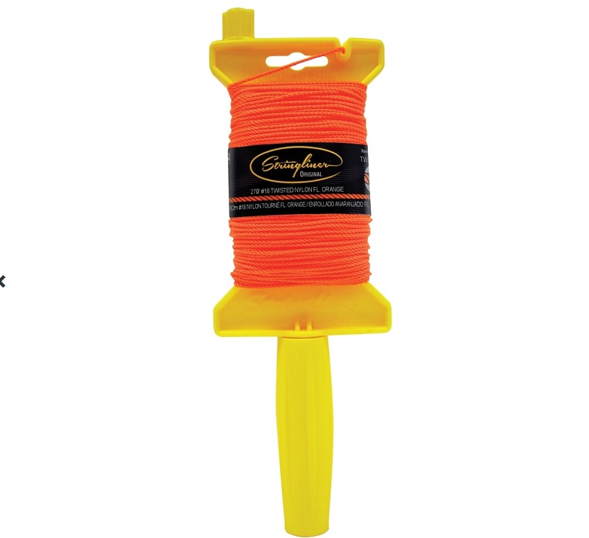 Stringliner Mason Line Reel Fluorescent Orange 270'
