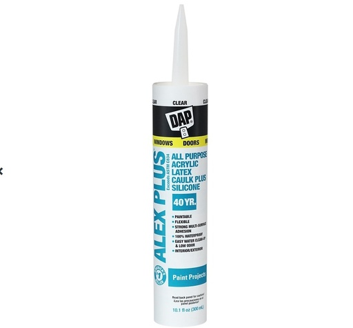 DAP Acrylic Caulk with Silicone, Clear 10.1 oz