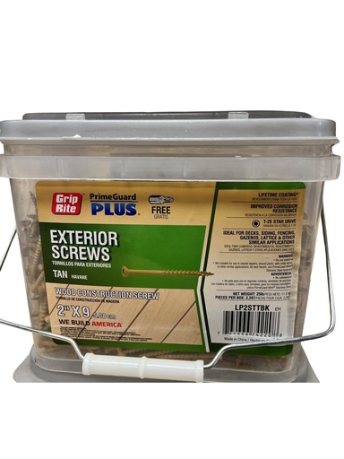 Grip Rite #9x2 Wood Screw 25Lb/Bx Tan