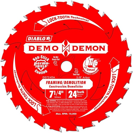 [DIA60806] Diablo Demo Demon Circular Blade 7-1/4” 