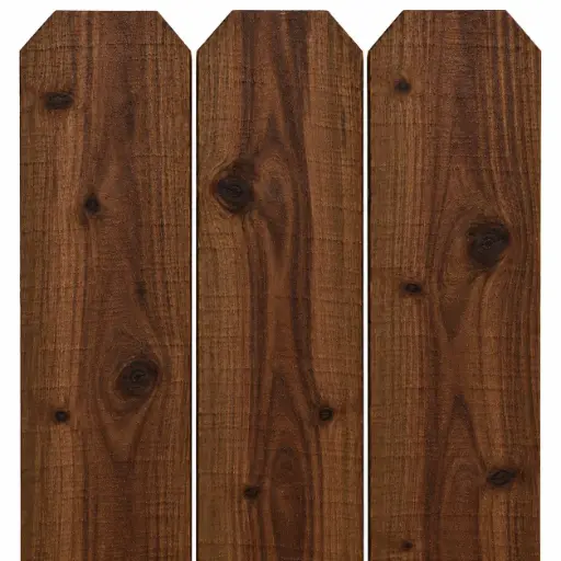 5/8x5.5x6' DE KD Cedar Prestained Dark Walnut Fence Picket